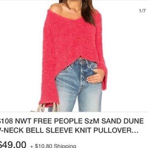 Free People knit crop sweater.